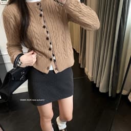 Sẵn-Áo len phối caro màu be Chất liệu len Cao Cấp Mềm Ấm Sang Trọng 4