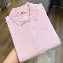 Sẵn-Áo Polo Cá Hồng dài tay Vải Gai Sịn trẻ trung năng động 5