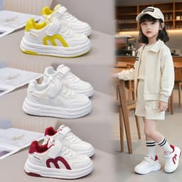 Mã G9 Giày Sneaker Trẻ Em Cổ Thấp Khóa Dán Chữ M Phong Cách Hàn Quốc Cho Bé Trai Bé Gái Size 26-37 4