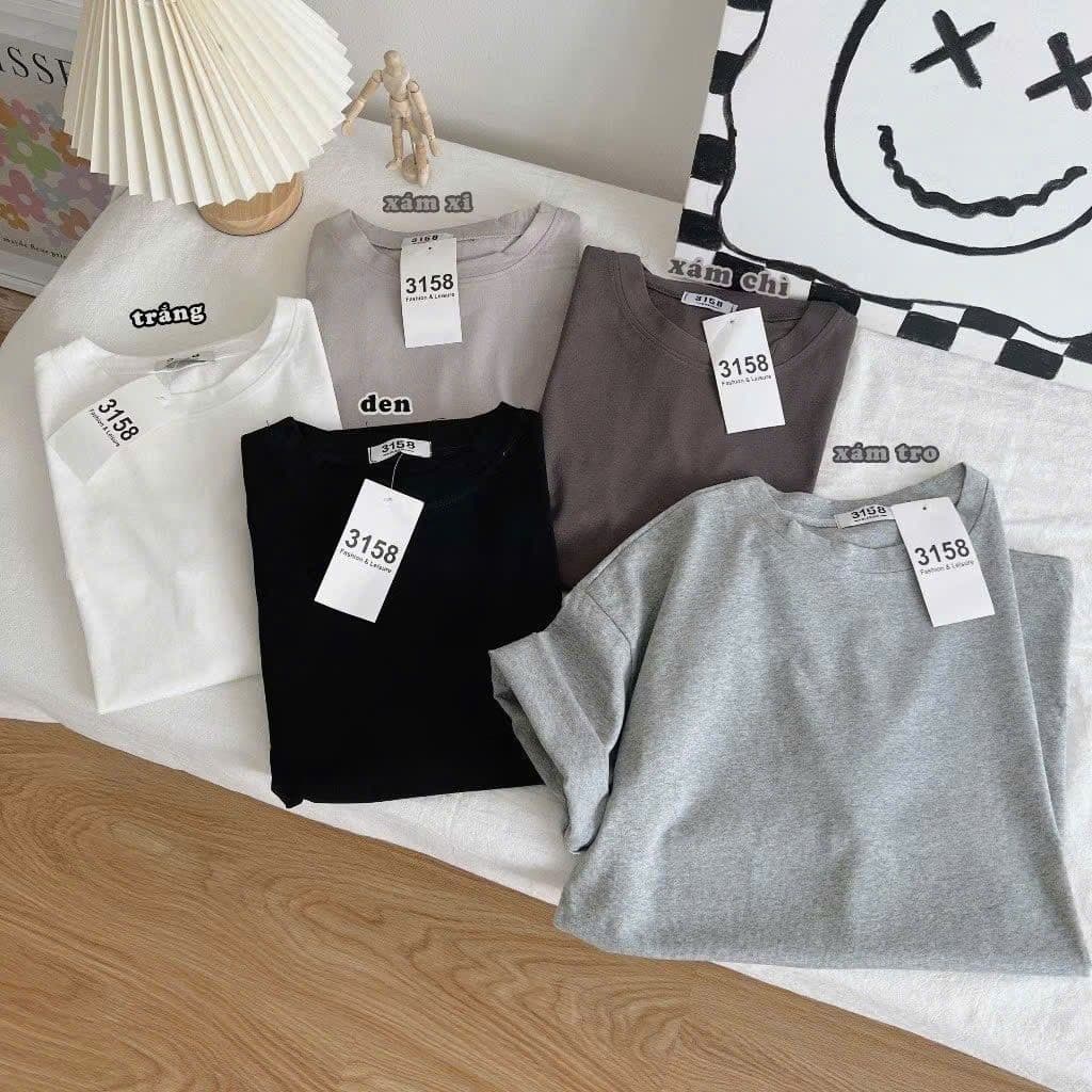 ( Vải MỎNG ) Áo thun nữ, áo phông nữ basic trơn in họa tiết NGỰA chất cotton khô form rộng siêu hot-thuba94