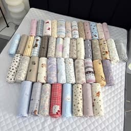 Bộ ga gối 3 món vải Đũi tơ tre mềm mát,dễ vệ sinh,nhiều hoạ tiết xinh xắn,ga bo chun theo yêu cầu 4