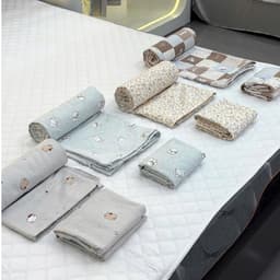 Bộ ga gối 3 món vải Đũi tơ tre mềm mát,dễ vệ sinh,nhiều hoạ tiết xinh xắn,ga bo chun theo yêu cầu 5
