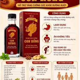 Dung dịch uống Con Rồng Mekophar hỗ trợ tăng cường sức khỏe đường ruột (50ml) 6