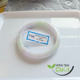 Vòng Tay Cam Thach Xanh Tím type A, ni 54mm - Nông Trại Cười 6