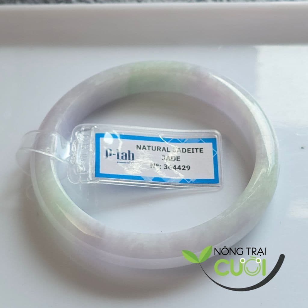 Vòng Tay Cam Thach Xanh Tím type A, ni 54mm - Nông Trại Cười