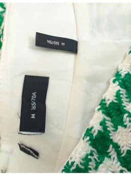 [2hand] Chân váy dạ tweet mềm kẻ xanh lá trắng size M 5