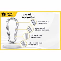 Móc Khoá An Toàn , Móc Bạc Loại Sắt Cao Cấp - 5li , 6li , 8li , 10li 9