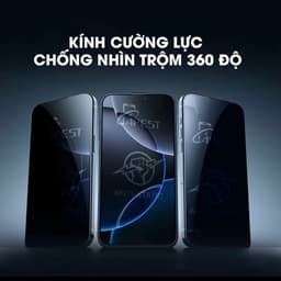 Kính Cường Lực IP Apest Chống Bám Vân Tay, Chống Nhìn Trộm Full Màn Hình Cho IP 11 12 13 14 15 16 17 Pro ProMax 6