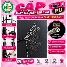 Dây cáp 5mm chuyên dụng cho máy tập gym(vỏ bọc PU) 1