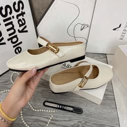 Dép Sục da quai khóa vàng 3p (mã 8016) fullbox 2