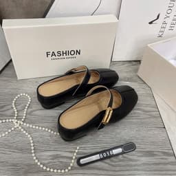 Dép Sục da quai khóa vàng 3p (mã 8016) fullbox 9