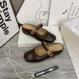 Dép Sục da quai khóa vàng 3p (mã 8016) fullbox 7