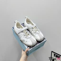 🎀 Giày thể thao hàng Qccc đế bệt siêu nhẹ , bản quai dán đan dây trendy , dễ mix mọi outfit Fullbox #2626 6