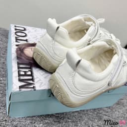 🎀 Giày thể thao hàng Qccc đế bệt siêu nhẹ , bản quai dán đan dây trendy , dễ mix mọi outfit Fullbox #2626 3