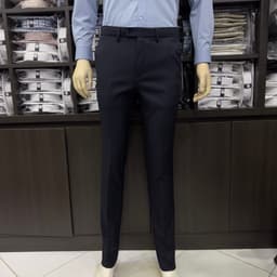 Quần âu nam Owen màu xanh tím than slim fit tăng đơ 2 cạp vải polyester nano QST262114PT 5