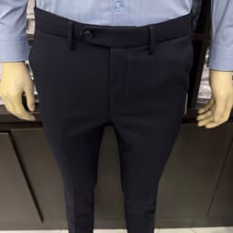 Quần âu nam Owen màu xanh tím than slim fit tăng đơ 2 cạp vải polyester nano QST262114PT 3