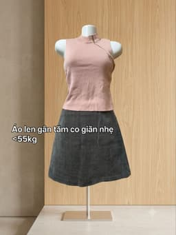[2hand] Áo len 3 lỗ cổ lọ hồng gân tăm khoá kéo lệch co giãn nhẹ <55kg 2