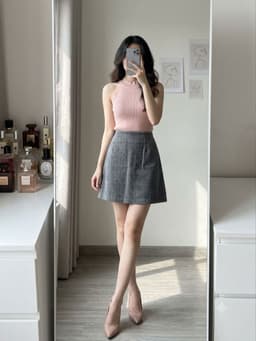 [2hand] Áo len hồng 3 lỗ mongtoghi co giãn freesize 1