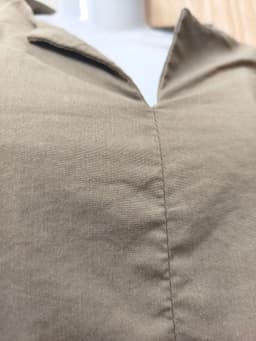 [2hand] Áo sơ mi tay dài xanh olive thun kéo khoá sau lưng freesize <58kg 3