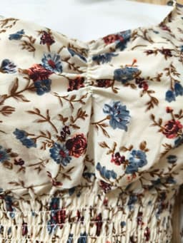 [2hand] Áo voan hoa bo nhún chun eo lưng size S M 4