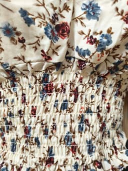 [2hand] Áo voan hoa bo nhún chun eo lưng size S M 3