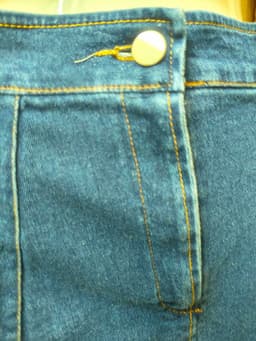 [2hand] Chân váy jean dài xanh bò đậm xẻ tà lệch size XS S 3