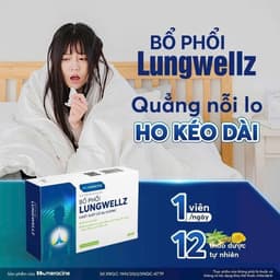 Viên uống Bổ Phổi Lungwellz Meracine - Hỗ Trợ Bổ Phổi, Giảm Ho, Giảm Đau Rát Họng,Khản Tiếng - Hộp 30 Viên 5