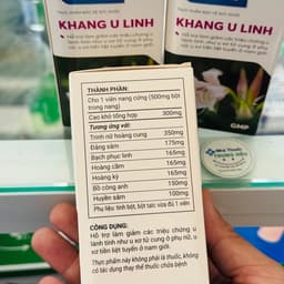 Viên uống Khang U Linh - Hỗ trợ làm giảm triệu chứng u lành tính như u xơ tử cung phụ nữ, u xơ tiền liệt tuyến nam giới 5