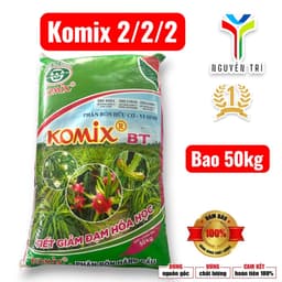 Phân Bón Hữu Cơ Vi Sinh Komix BT 50kg (Thiên Sinh) - Tốt Đất, Xanh Dây, Tiết Kiệm Đạm 1