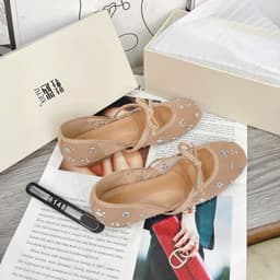 Giày Bệt lưới quai nơ đá ( 6148 ) fullbox 5