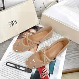 Giày Bệt lưới quai nơ đá ( 6148 ) fullbox 4