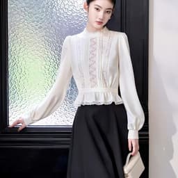 sơ mi công sở ren  mang phong cách thanh lịch, sang trọng và quý phái 3