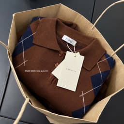Áo len Nâu đậm Phối Quả Trám Chất len mềm cao cấp 3
