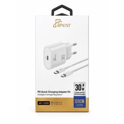 Bộ Sạc Nhanh 30W APEST AP-U300 Type-C to Type-C Sạc Nhanh An Toàn Kèm Cáp Bọc Dù Bảo Hành 12 Tháng 9