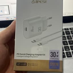 Bộ Sạc Nhanh 30W APEST AP-U300 Type-C to Type-C Sạc Nhanh An Toàn Kèm Cáp Bọc Dù Bảo Hành 12 Tháng 2
