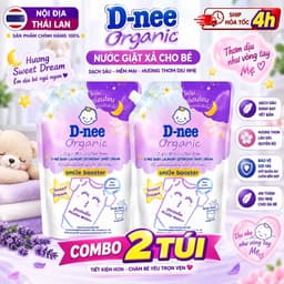 [CHUẨN THÁI] nước giặt EM BÉ D-nee Organic màu TÍM/HỒNG 1300ml THÁI LAN 2