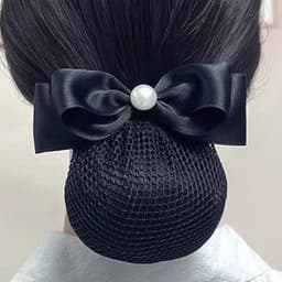 Kẹp tóc nơ lưới búi tóc chuyên nghiệp DUBOCHIC 10cm thời trang đơn giản nữ 3