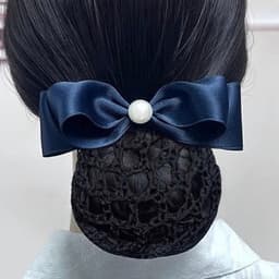Kẹp tóc nơ lưới búi tóc chuyên nghiệp DUBOCHIC 10cm thời trang đơn giản nữ 2