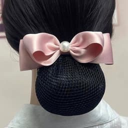 Kẹp tóc nơ lưới búi tóc chuyên nghiệp DUBOCHIC 10cm thời trang đơn giản nữ 5