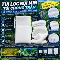 Túi lọc hồ cá V2 lớp thế hệ mới 2026 giúp giữ phân bụi mịn ,cặn hồ cá 5