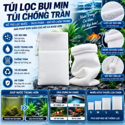 Túi lọc hồ cá V2 lớp thế hệ mới 2026 giúp giữ phân bụi mịn ,cặn hồ cá 7