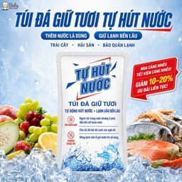 Túi gel đá khô V2 giữ lạnh lâu, sử dụng 1 lần, dùng để làm lạnh thực phẩm,đóng gói cá cảnh giao hàng 5