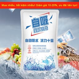 Túi gel đá khô V2 giữ lạnh lâu, sử dụng 1 lần, dùng để làm lạnh thực phẩm,đóng gói cá cảnh giao hàng 6