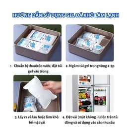 Túi gel đá khô V2 giữ lạnh lâu, sử dụng 1 lần, dùng để làm lạnh thực phẩm,đóng gói cá cảnh giao hàng 2
