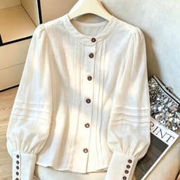 Áo sơ mi kiểu nữ dài tay. công sở cao cấp thanh lịch, nữ tính và dịu dànG 3