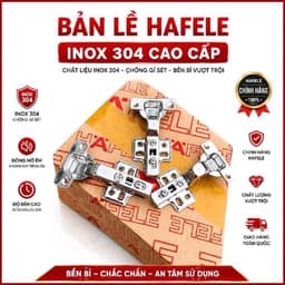 Bản Lề Hafele inox 304 Cao Cấp, Giảm Chấn, Tháo Lắp Nhanh, Độ Bền Cao, Đóng Mở Êm Ái. Hàng Tốt Loại 1 1