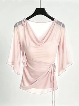 (Hàng sẵn) Áo tập múa cổ trang Áo múa truyền thống (ko kèm áo lót trong) 4