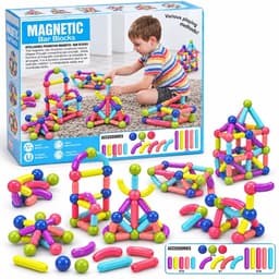 Bộ đồ chơi xếp hình nam châm magnetic blocks . Đồ chơi giáo dục phát triển tư duy cho bé 2
