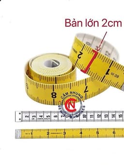 thước dây đo may đức 2 màu trắng vàng 1 mặt cm 1 mặt in 2