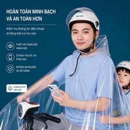 Áo Mưa Trong Suốt, Dai, Mỏng Nhẹ, Khó rách, Rộng Phủ Kín Xe, Có Viền Phản Quang Đi Đêm An Toàn |  Nhật Nam Shop 3